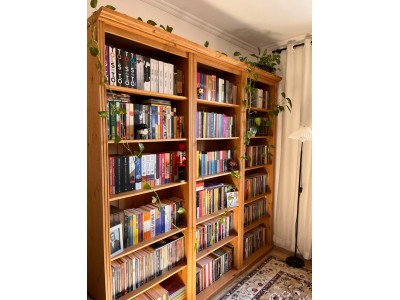 Kit três estantes Biblioteca no acabamento cera natural com toque acetinado | Coleção Biblioteca